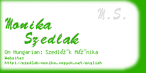 monika szedlak business card